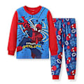Miniatyrbild 1 av 2: Spiderman & Batman Pyjamas för Barn Pojkar Långärmad T-shirt Byxor Sovkläder PJs Set Superhjälte Pyjamas för 3-7 År (5-6 År Blå)
