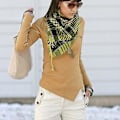Pikkukuva 4 / 4: Unisex Houndstooth Arabiallinen Taktinen Aavikon Armeijan Shemagh Keffiyeh Tupsuhuivit (Keltainen)