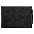 Miniatyrbillede 1 af 5: Til Microsoft Surface Pro 10/9 Etui Stativ Læder Beskyttelsesærme med Pen Holder - Sort (Sort)