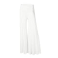 Miniatyrbilde 1 av 2: Dame Fit & Flare Enkle Bukser Myke Pustende Casual Lange Bukser Sommer Sport Trening Yoga Dans Bukser (M Hvit)