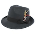 Miniatyrbilde 5 av 5: Panama Jazz Hatt Kort Skygge Solhatt Filt Fedora Hatter for Menn og Kvinner Fest Solbeskyttelse Dansefestival Sommer Strand Utklednings Tilbehør (Grå)