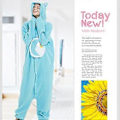 Miniatyrbild 2 av 5: Björn Onesie Pyjamas Vuxen Cosplay Djur Hemmakläder Sovkläder Jumpsuit Kostym För Kvinnor Män (L Blå)
