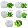 Miniatyrbillede 2 af 3: 5 stk. Lys Siliconeforme, Sukkulenter Form Til DIY Lys Håndværk