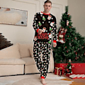 Miniatyrbild 1 av 3: Julpyjamas för familjen - matchande pyjamas för pappa, mamma, dotter och son - tryckt nattkläder, semesterkläder, julpyjamas, pyjamasset (M pappa)