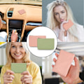 Miniatyrbild 5 av 5: 2-pack myntbörs, bärbar PU-läder myntbörs med dragkedja myntbörs mini växelplånbok liten myntbörs för kvinnor Cr