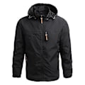 Miniatyrbilde 1 av 4: Vindtette Jakker For Menn Voksne Menn's Lett Soft-shell Jakke For Vandring Reise Casual Wear (L Svart)