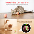Miniatyrbilde 2 av 5: Interaktiv katt leke Smart automatisk rullende katteball, rosa, med