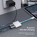 Pikkukuva 3 / 5: [Apple MFi -sertifioitu] Kuuloke-adapteri iPhonelle, 2-in-1 Lightning - 3,5 mm kuuloke- ja latausliitäntä AUX-ääniadapteri yhteensopiva iPho
