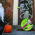 Miniatyrbild 4 av 5: 3D Skräck Välkommenskylt För Framdörr Halloween Krans Dekoration Semester Dörrplatta Skräck Välkommenskylt Krans Heminredning (Färg 8)