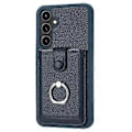 Pikkukuva 2 / 5: Samsung Galaxy A55 5G -kotelo, korttipaikat, nahkainen takakansi ja rengaspidike (tyyli C)