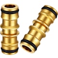 Miniatyrbillede 1 af 5: 2 pak messing haveslange fittings til haveslangehane (dobbelt