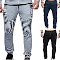 Miniatyrbild 4 av 5: Fianao Sweatpants Andningsbara Hel Färg Snörning Elastisk Midja Utomhus Slanka Byxor för Gym (M Svart)