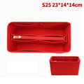 Bag Organizer Felt Fabric Insert 25 30 35 Makeup Handbag Red Red StyleC S