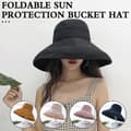 Miniatyrbild 6 av 6: Solid Color Fisherman Hat Foldable Fashionable Summer Hat for Commuting deep cerulean