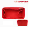 Bag Organizer Felt Fabric Insert 25 30 35 Makeup Handbag Red Red StyleB S
