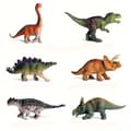 6-pack minidinosauriefigurer, trädgårds- och skrivbordsprydnader i plast