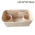 Bag Organizer Felt Fabric Insert 25 30 35 Makeup Handbag Khaki StyleA L