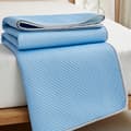 Self-cooling cooling mat for single and double beds - summer cooling mat with a cooling sensation and effective cooling effect for increased comfort Blue Blue 180 x 200cm