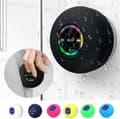 Portable Wireless Speaker with Suction Cup, Mini Bluetooth Waterproof Speaker with RGB LED
