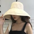 Miniatyrbild 2 av 6: Solid Color Fisherman Hat Foldable Fashionable Summer Hat for Commuting Yellow