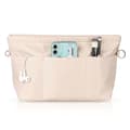 Handbag Organizer, Nylon Bag Organizer with Keychain, Inner Pockets, Waterproof for Handbag Organizer, beige, M