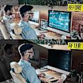 Miniatyrbillede 5 af 5: 24 tommer Computer Privacy Screen Filter til 16:9 Widescreen Computerskærm - Antirefleks - Anti-ridse Beskyttelsesfilm til Data -WELLNGS