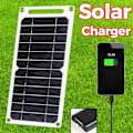 Miniatyrbillede 3 af 5: 6W Solpanel USB Solcelle Udendørs Vandretur Batterilader System Solpanel Kit til Mobiltelefon - WELLNGS