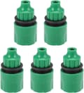 Snabbkoppling Slangrör Adapter Koppling 4mm Innerdiameter Slangrör för Trädgårdsbevattningssystem 5st-WELLNGS
