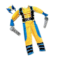 Miniatyrbillede 4 af 5: Børns Wolverine Kostume Dreng Superhelt Jumpsuit Børn Halloween Cosplay Maske/ulve Klo Props Fantasy-WELLNGS 3Pcs Set S(110-120CM)