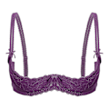 Miniatyrbild 1 av 5: Dam 1/2 Kupa Push Up Bygel Spets BH Underkläder Öppen Kupa BH Toppar Justerbar Rem Svampvadderad Behå Underkläder-WELLNGS Purple A XL