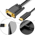Pikkukuva 2 / 5: USB C TYPEC - VGA-kaapeli 1080P Type C - VGA-muunninadapterikaapeli, yhteensopiva kannettavan tietokoneen kanssa - WELLNGS