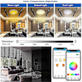 Miniatyrbillede 5 af 5: Dæmpbar RGB Farveskiftende LED Loftlampe med Bluetooth Højttaler, LED Lys til Køkken, Børneværelse, Soveværelse, Stue TA-WELLNGS