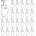 Miniatyrbillede 1 af 5: 25 stk. gardinglidere Gardinskinneskyderkroge Gardinglidere med foldekroge Gardinskinnegliderkroge til 11 mm skinner-WELLNGS