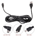 Miniatyrbillede 3 af 5: 3,5 m Bil Auto Kamera DVR Strømkabel Oplader Strømforsyning Stik Adapter Forlængerkabel 90 Grader Rig-WELLNGS micro usb MS