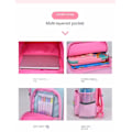 Miniatyrbild 8 av 10: Ryggsäck för lågstadiet med enhörning 3D tecknad skolväska barn ny barnryggsäck flicka pojke söt regnbåge Mochila Escolar-WELLNGS pinks