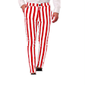 Miniatyrbillede 1 af 5: Herre Stribede Personlige Bukser Lommeknap Dragt Bukser Leggings Casual Bukser-WELLNGS Red XL