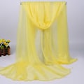 Miniatyrbilde 1 av 2: Kvinners Lang Myk Sjal Chiffon Silke Avslappet Sjal - WELLNGS yellow