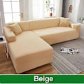 Miniatyrbild 5 av 5: Solid Sofföverdrag för Vardagsrum Sofföverdrag Elastiskt L-Format Hörnsofföverdrag Stretchöverdrag för Soffa-WELLNGS black-Sofa Cover 2 Seater 140-185cm