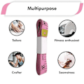 Miniatyrbild 4 av 5: Måttband 4-pack, Måttband för kropp Dubbel Skala Måttband för Sömnad, Kropp, Skräddare 150 cm/60 Tum-WELLNGS Pink