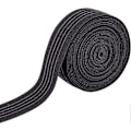 Miniatyrbillede 5 af 5: 6 Yards 37mm Bred Skridsikker Elastik Straight Silikone Elastik Griber Flad Linning til Beklædningssyning Projekt Sort-WELLNGS