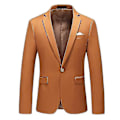 Miniatyrbillede 1 af 3: Moderne herreblazer til forretning og fritid - WELLNGS caramel 4XL