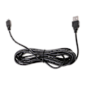 Miniatyrbillede 4 af 5: 3,5 m Bil Auto Kamera DVR Strømkabel Oplader Strømforsyning Stik Adapter Forlængerkabel 90 Grader Rig-WELLNGS left mini usb L