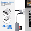 Pikkukuva 3 / 5: Usb C - Usb-sovitin [3-pakkaus, hopea], Usb A - Usb C, Usb C - Usb, Usb C -sovitin, Usb C -liitin, Usb-sovitin, Usb C - Usb, Usb Usb C, Usb C/a-sovitin