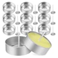 Miniatyrbilde 1 av 5: 150 stk aluminiums telysholdere, metall telysholdere med 150 stk lysveker tomme lys for Ca-WELLNGS