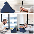 Miniatyrbilde 4 av 5: Myk pute for nettbrett, stativ for iPad med flere vinkler og nettlomme - WELLNGS Black