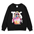 Miniatyrbilde 1 av 2: 5-10 år Barn Gutter Jenter Taylor Swift 1989 Genser Trykk Langermet Rund Hals Casual Løs Pullover Topper Fans Gaver-WELLNGS black 8-9 years old