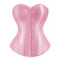 Pikkukuva 1 / 2: Mimigo Naisten Bustier-Korsetti Yläosa Seksikäs Alusvaatesetti Musta Satiini Vyötärön Kiristäjä -WELLNGS PINK 4XL