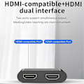 Miniatyrbillede 3 af 5: USB USB-C til Dual HDMI Adapter Ekstern Video Support Windows Kun - Sort - WELLNGS