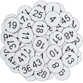 Miniatyrbilde 1 av 5: Plastnummerlapper Graverte Nummererte Lapper ID-lapper Nøkkelmerker uten Hull - WELLNGS White 1-100