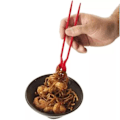 Miniatyrbillede 5 af 5: Gaffel og spisepinde i ét, Chork 24 stk. pakke Gaffel og spisepinde combo-WELLNGS Red forked chopsticksB 1pair